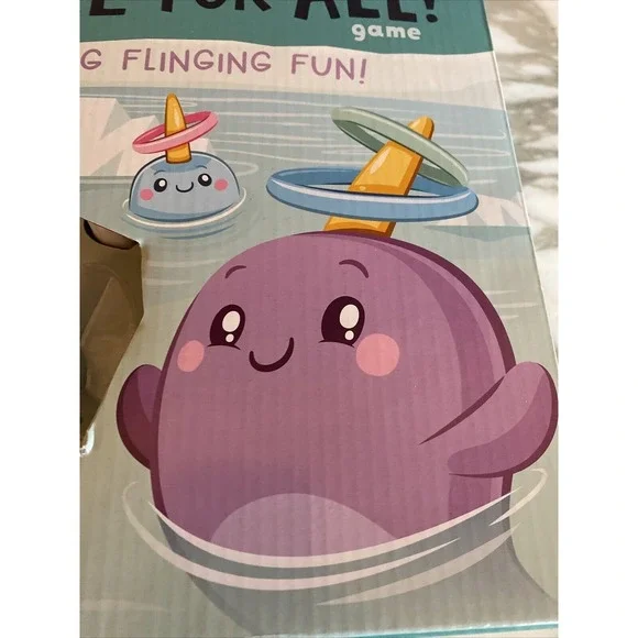 Mixlore Narwhal Free For All Game Blue Pink Ring Flinging Action Game - Picture 3 of 8